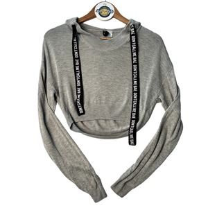 H&M Divided 'Don't Call Me Bae' Grey Cropped Sweater